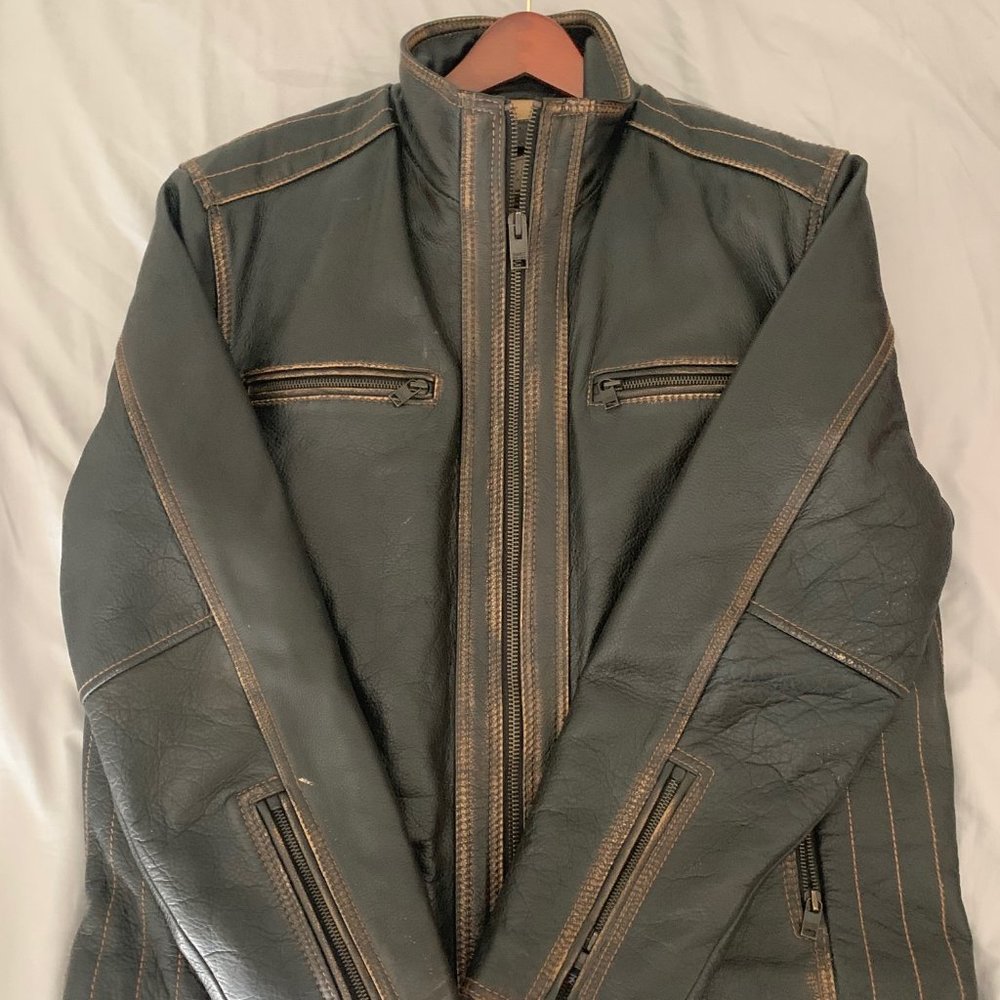 Marc New York Men's Genuine Leather Jacket (XL)